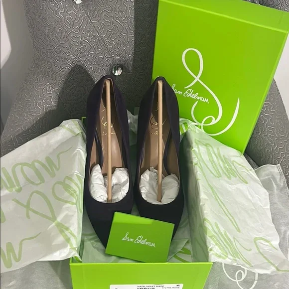 Sam Edelman | Shoes | Sam Edelman Deep Purple Heeled Shoes Elegant Design  New In Box 85 | Poshmark